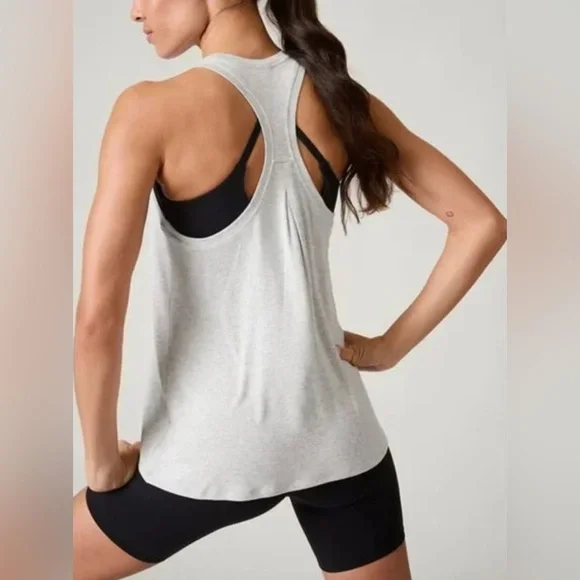 Athleta Ease In Ribbed Tank in Heather Gray Size XL - Picture 3 of 7